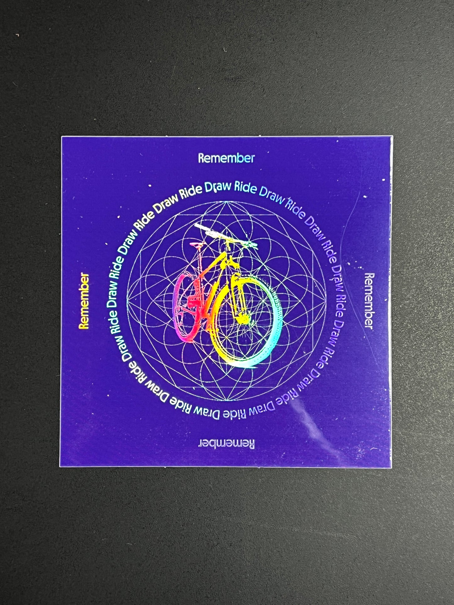 'Remember to Ride and Draw' Sticker