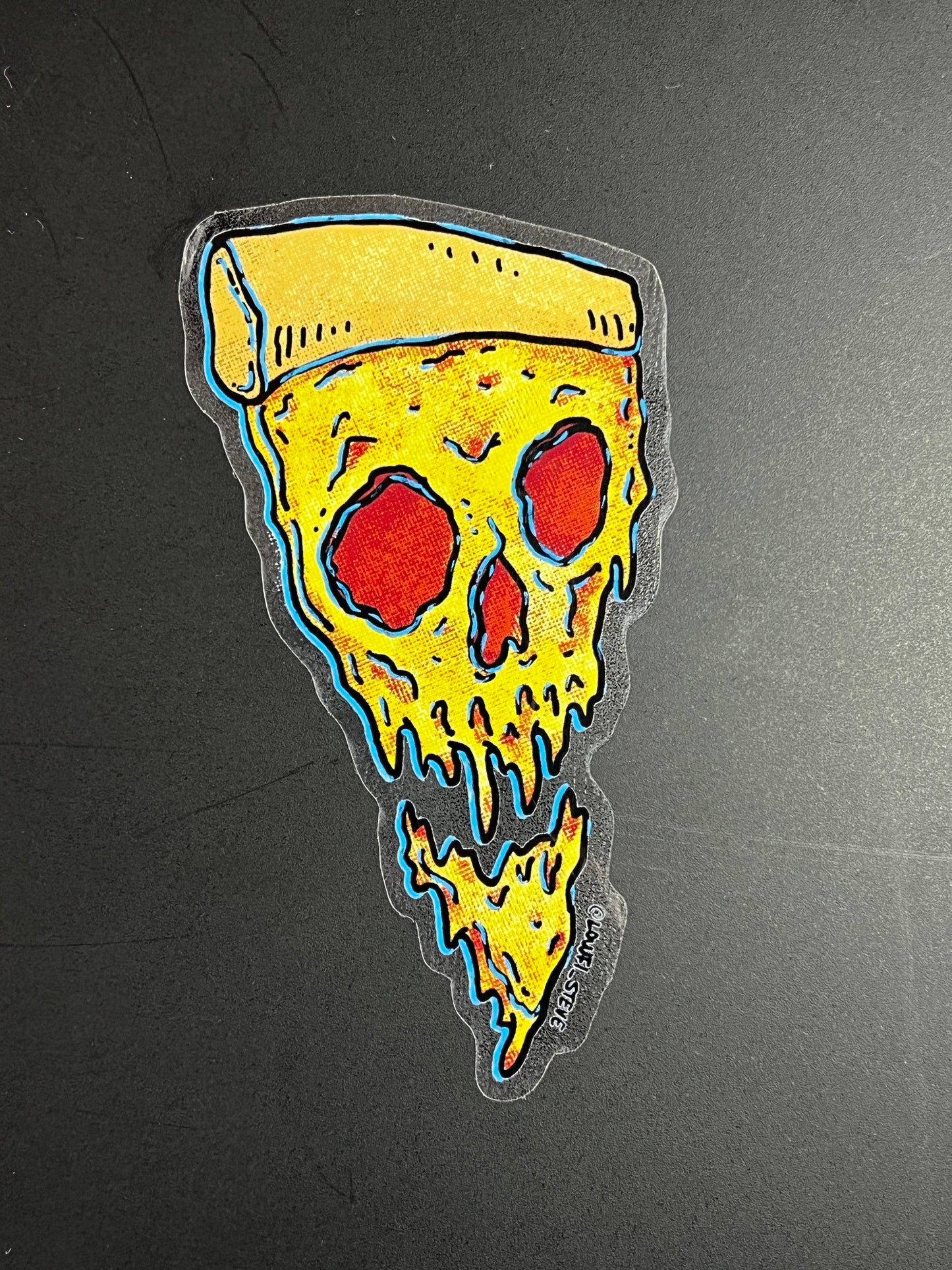 Pizza Skull Sticker